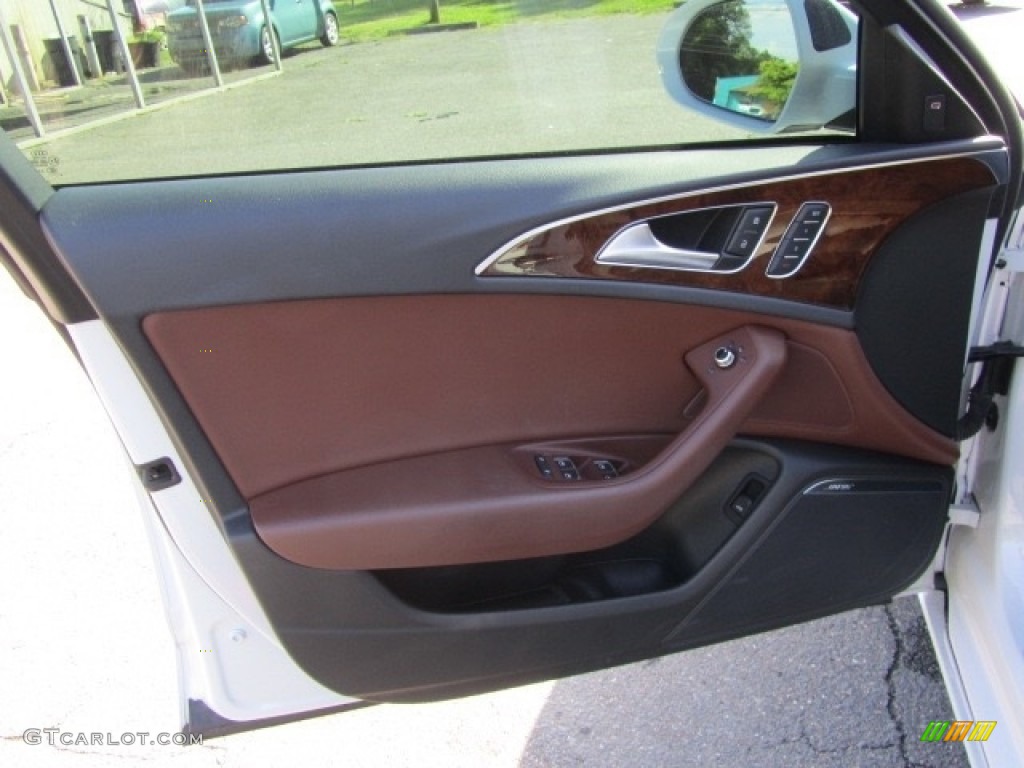 2015 A6 2.0T Premium Plus quattro Sedan - Ibis White / Nougat Brown photo #18