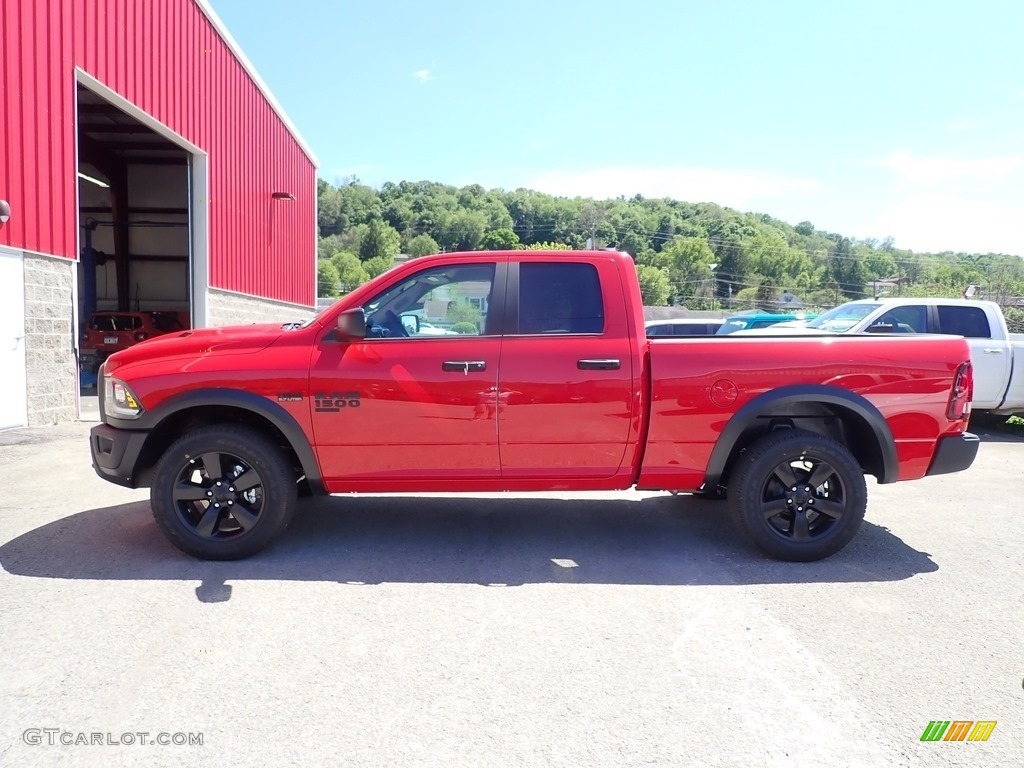 2020 1500 Classic Warlock Quad Cab 4x4 - Flame Red / Black/Diesel Gray photo #3