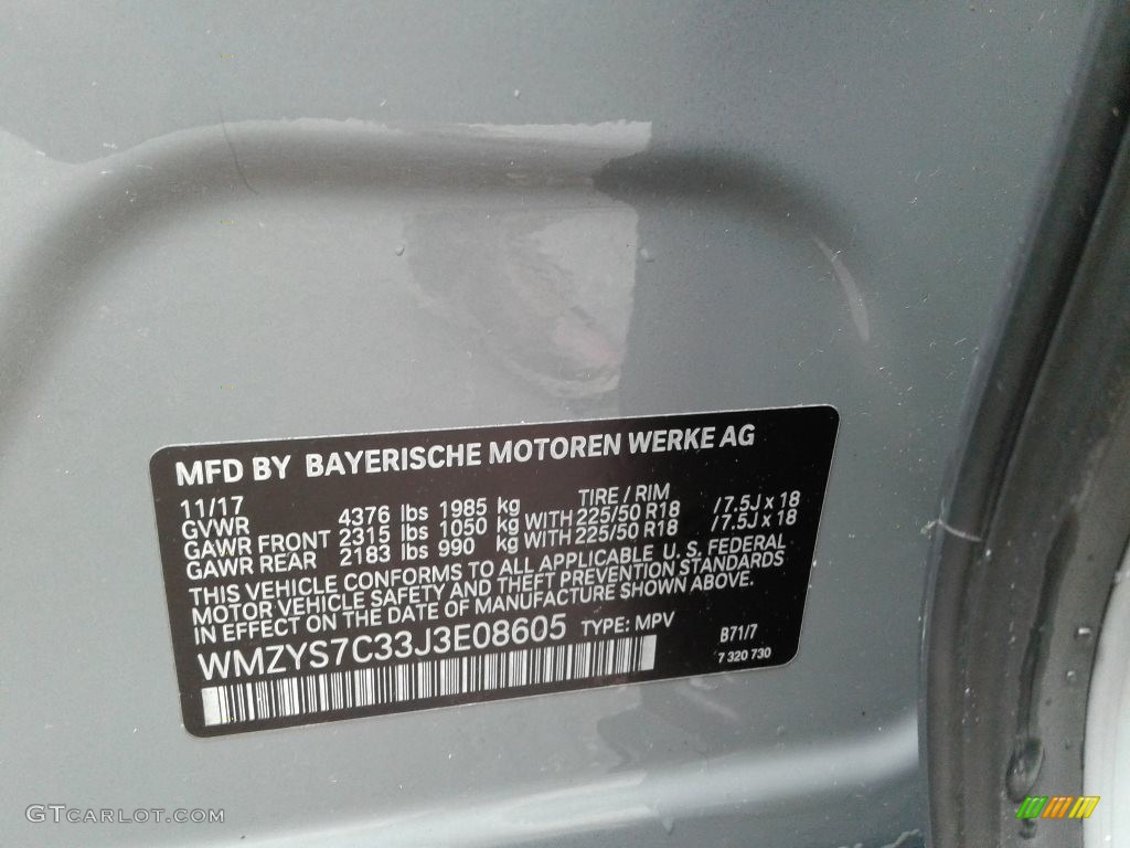 2018 Countryman Color Code B71 for Moonwalk Gray Metallic Photo #138186471