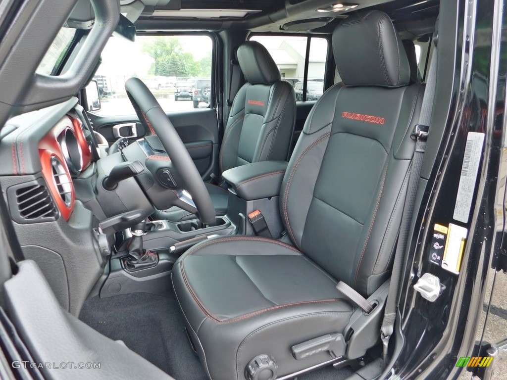 Black Interior 2020 Jeep Wrangler Unlimited Rubicon 4x4 Photo #138187554
