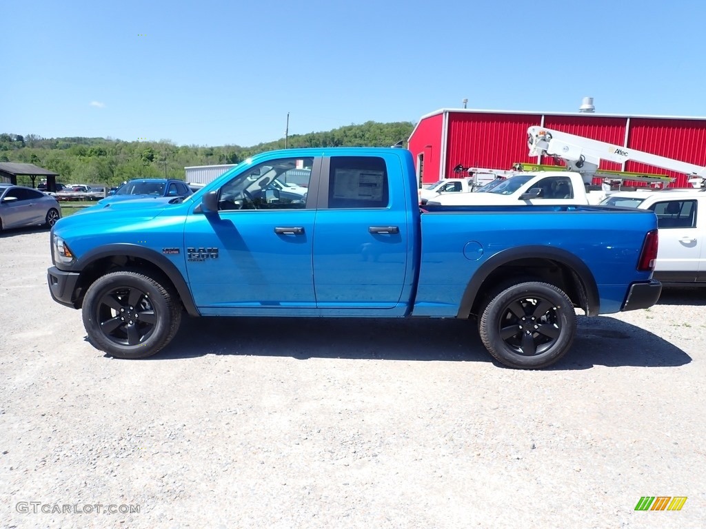 2020 1500 Classic Warlock Quad Cab 4x4 - Hydro Blue Pearl / Black photo #3