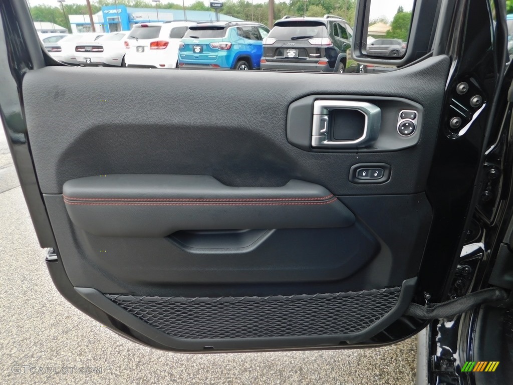2020 Jeep Wrangler Unlimited Rubicon 4x4 Black Door Panel Photo #138187701