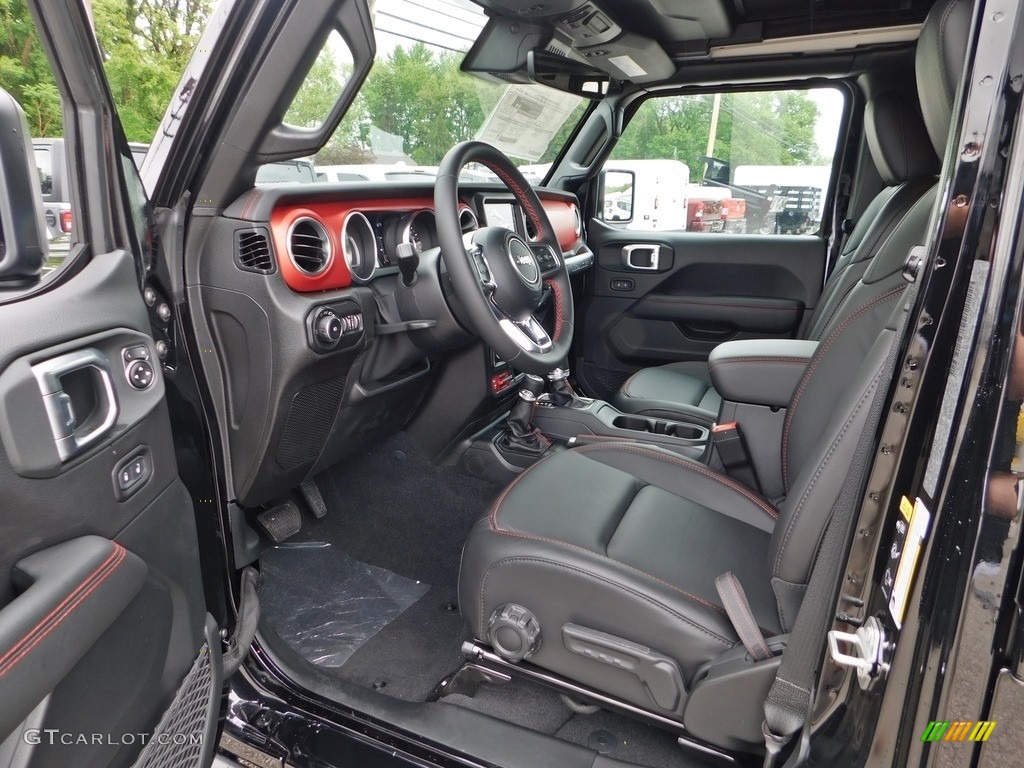 Black Interior 2020 Jeep Wrangler Unlimited Rubicon 4x4 Photo #138187719
