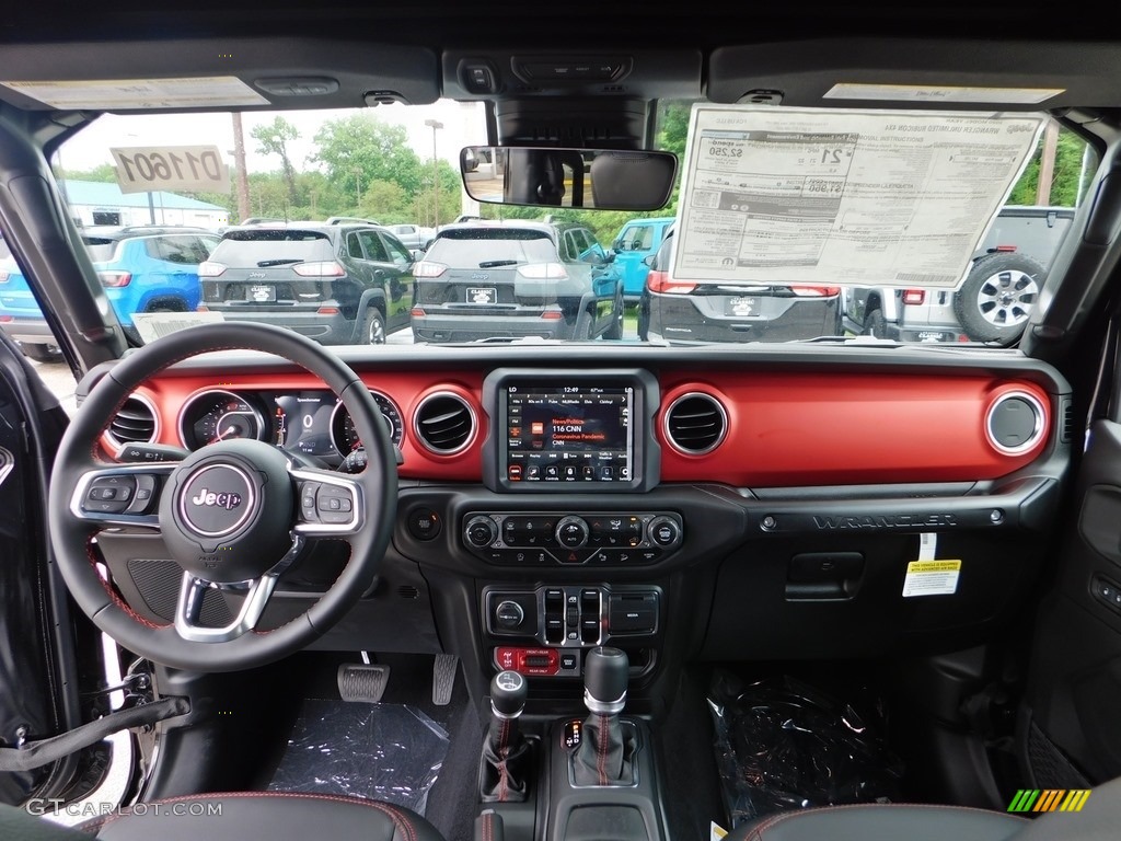 2020 Jeep Wrangler Unlimited Rubicon 4x4 Black Dashboard Photo #138187737