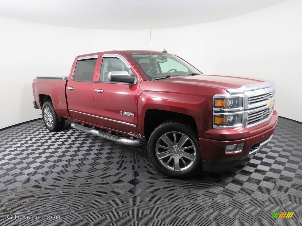 Deep Ruby Metallic 2014 Chevrolet Silverado 1500 High Country Crew Cab 4x4 Exterior Photo #138190020