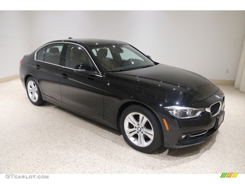 2017 3 Series 330i xDrive Sedan - Jet Black / Saddle Brown photo #1