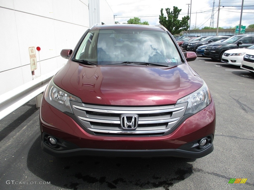 2012 CR-V EX-L 4WD - Basque Red Pearl II / Gray photo #8