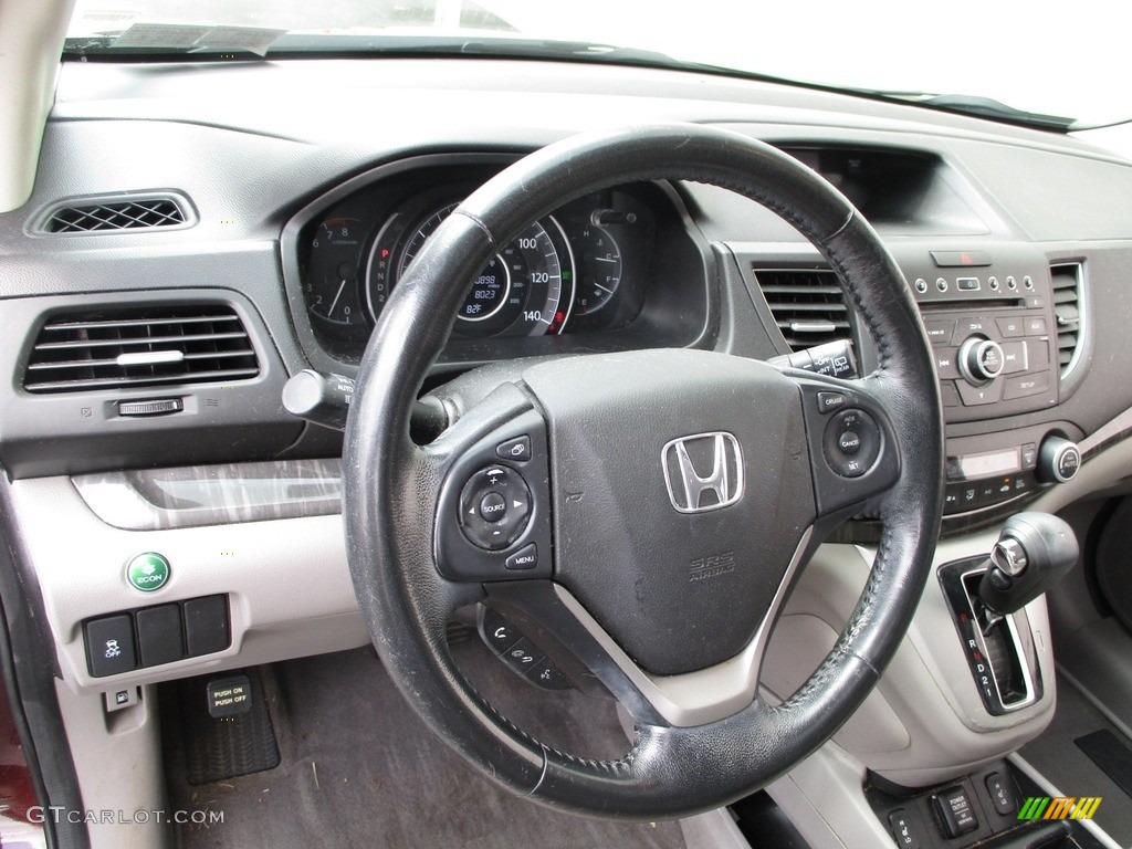 2012 CR-V EX-L 4WD - Basque Red Pearl II / Gray photo #14