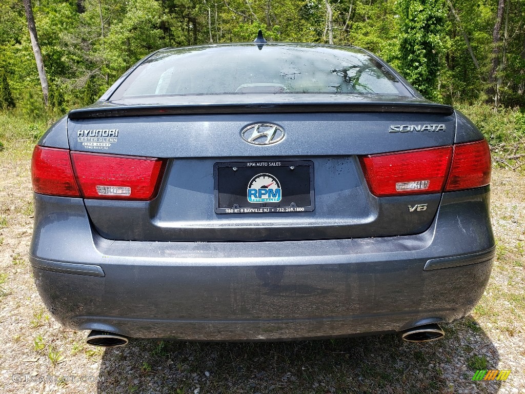 2009 Sonata SE V6 - Slate Blue / Gray photo #4