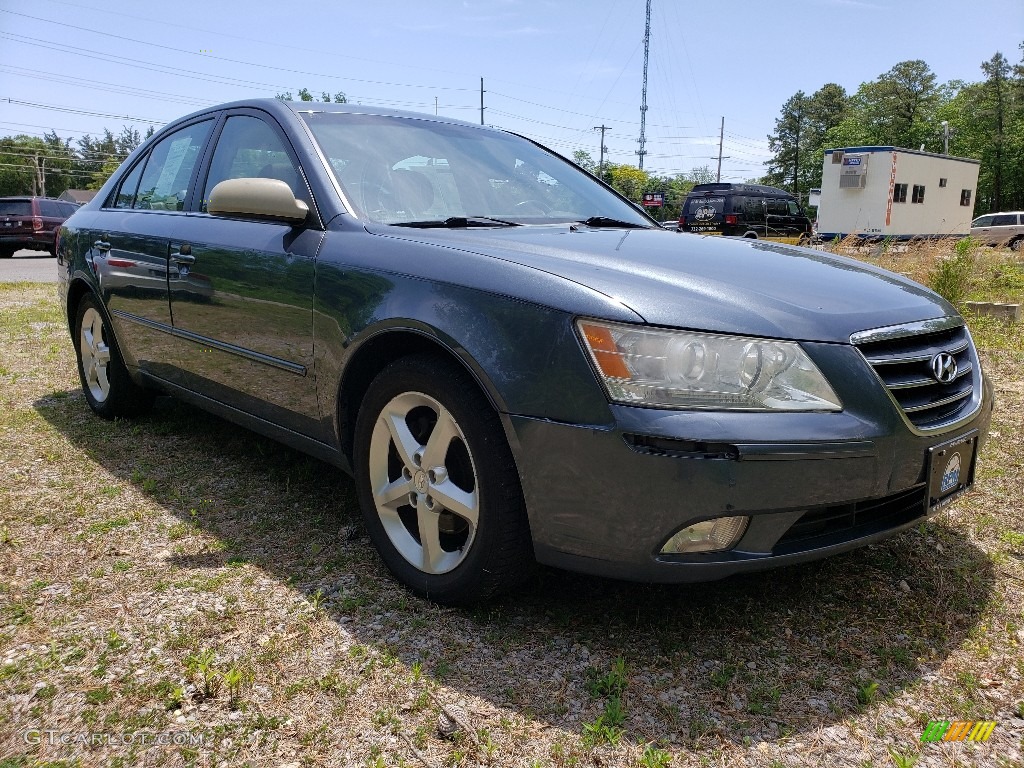 2009 Sonata SE V6 - Slate Blue / Gray photo #7