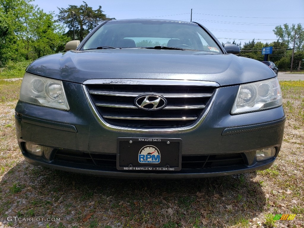 2009 Sonata SE V6 - Slate Blue / Gray photo #8