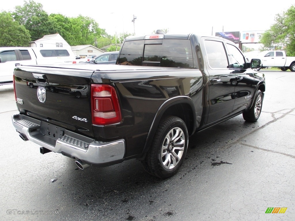 2019 1500 Long Horn Crew Cab 4x4 - Diamond Black Crystal Pearl / Black/New Saddle photo #4