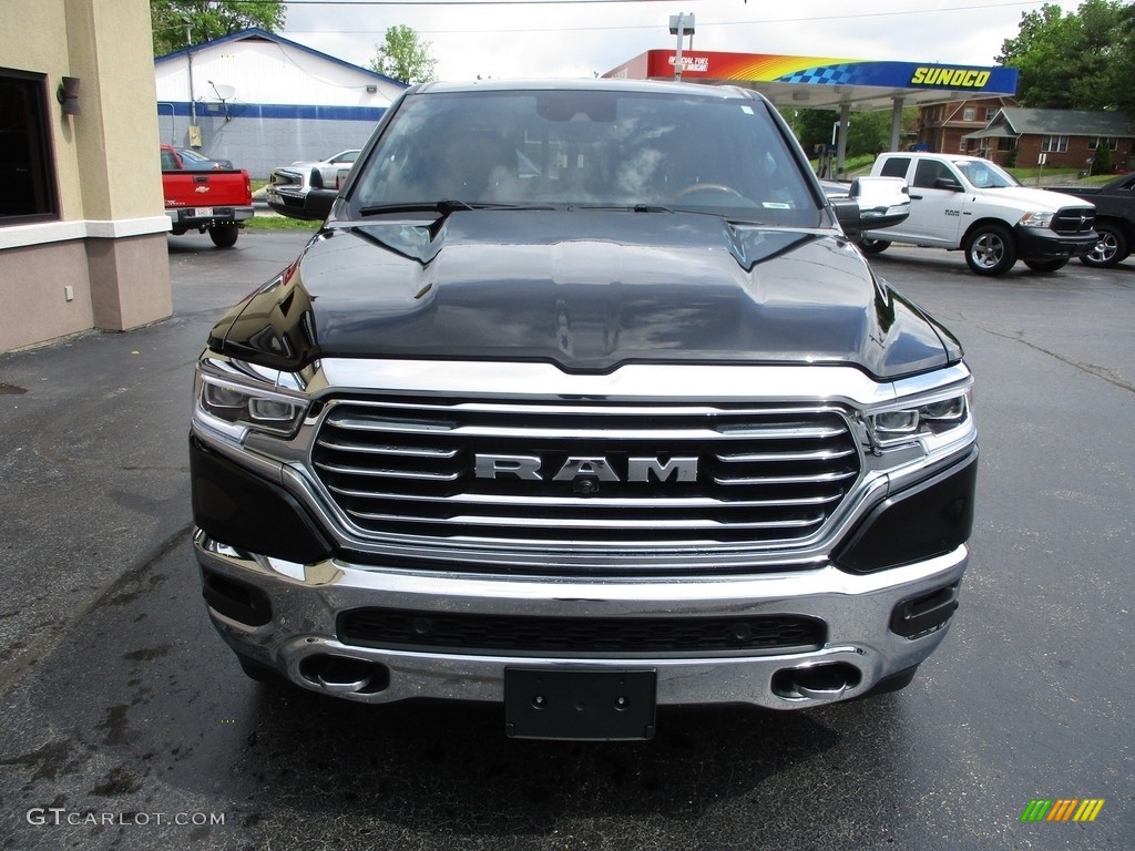 2019 1500 Long Horn Crew Cab 4x4 - Diamond Black Crystal Pearl / Black/New Saddle photo #35