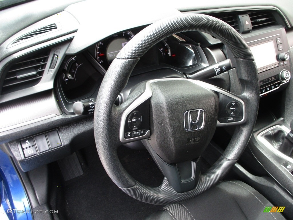 2017 Honda Civic LX Sedan Black Steering Wheel Photo #138197553