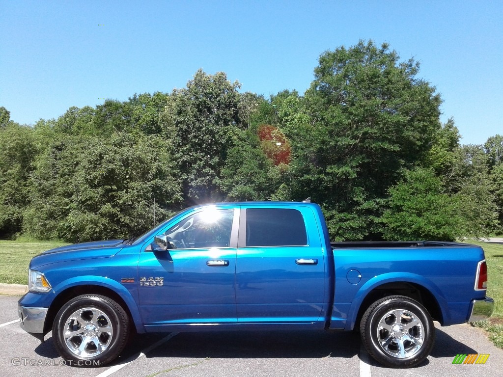 2017 1500 Laramie Crew Cab 4x4 - Blue Streak Pearl / Black photo #1