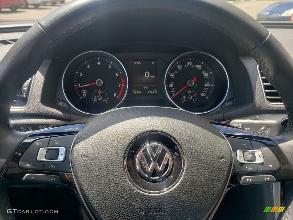 2019 Passat Wolfsburg - Deep Black Pearl / Titan Black photo #11