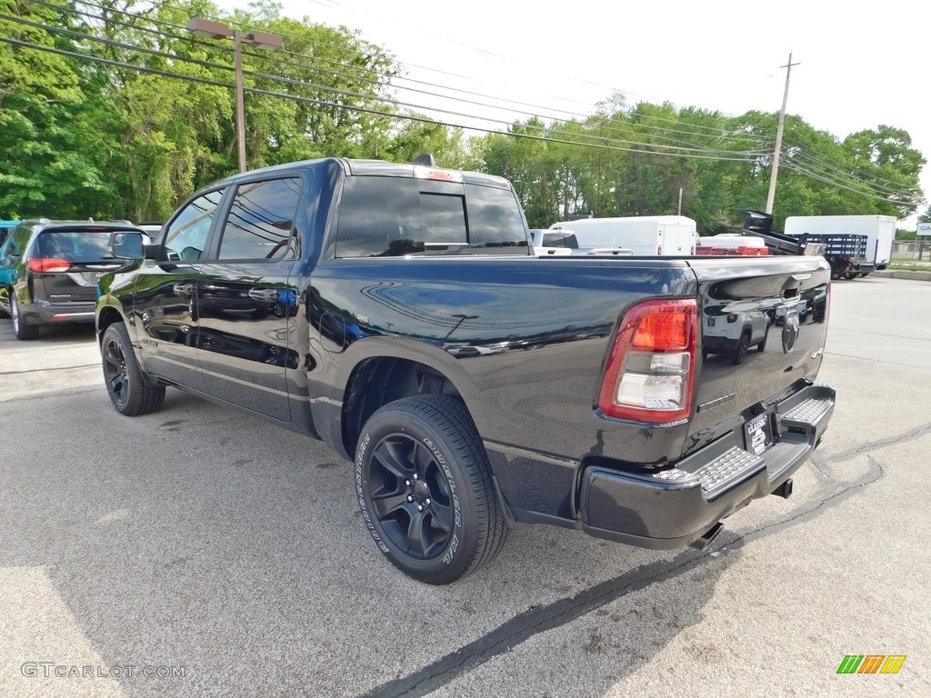 2020 1500 Big Horn Night Edition Crew Cab 4x4 - Diamond Black Crystal Pearl / Black photo #7