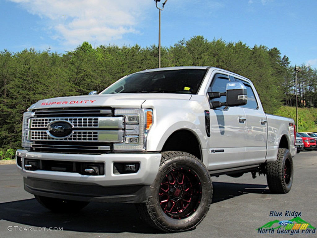 2018 F250 Super Duty Platinum Crew Cab 4x4 - Ingot Silver / Black photo #1