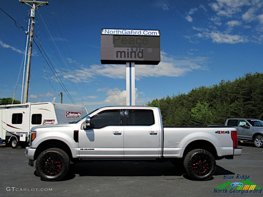 2018 F250 Super Duty Platinum Crew Cab 4x4 - Ingot Silver / Black photo #2