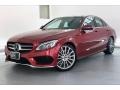 designo Cardinal Red Metallic 2018 Mercedes-Benz C 300 Sedan Exterior