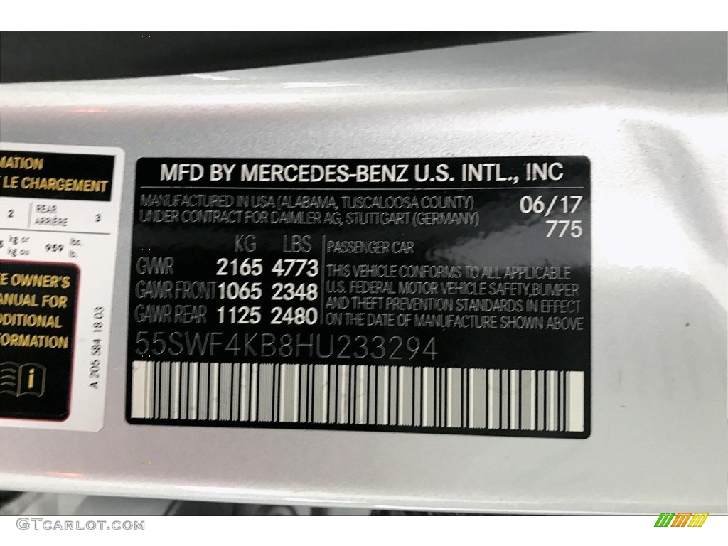 2017 C Color Code 775 for Iridium Silver Metallic Photo #138205154