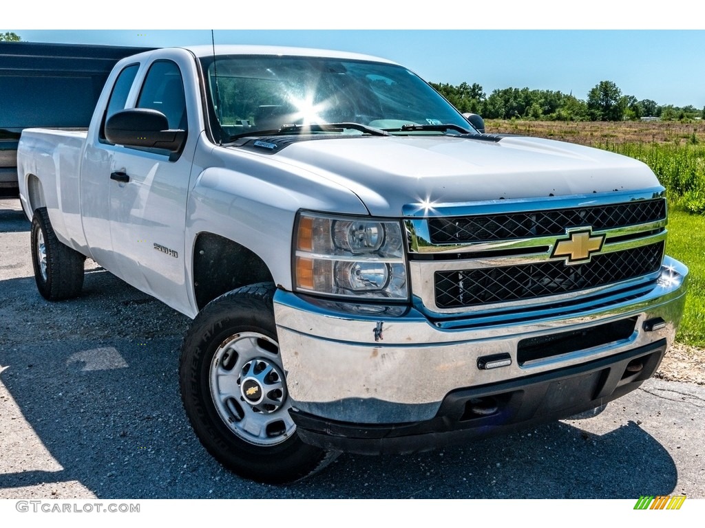 2011 Silverado 2500HD Extended Cab - Summit White / Dark Titanium photo #1