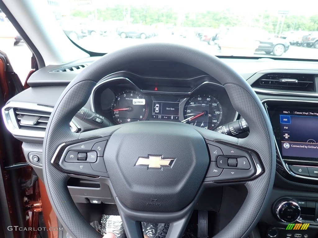 2021 Chevrolet Trailblazer LT AWD Jet Black Steering Wheel Photo #138206594