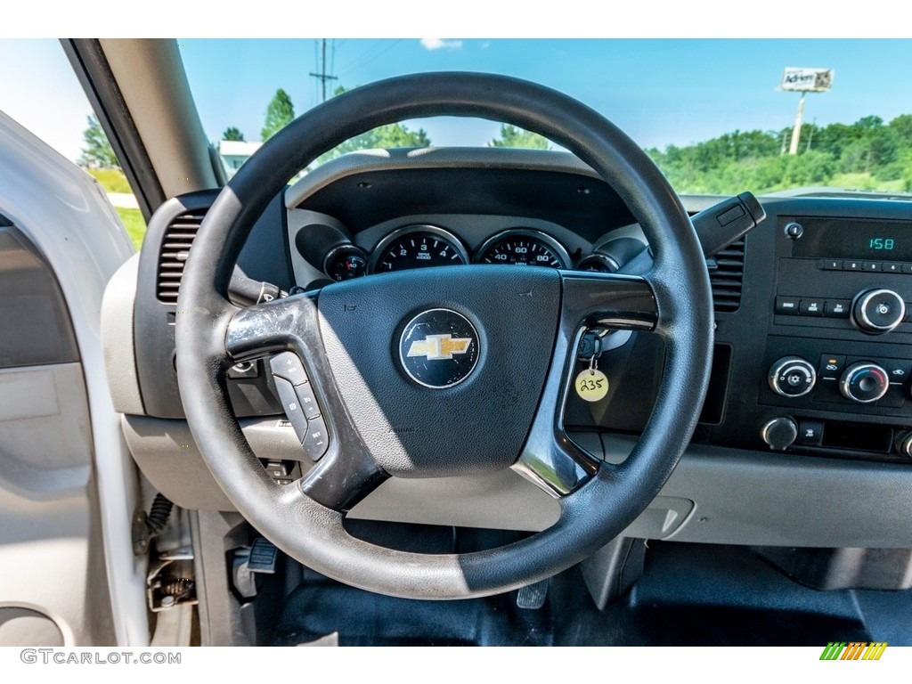 2011 Chevrolet Silverado 2500HD Extended Cab Dark Titanium Steering Wheel Photo #138206612