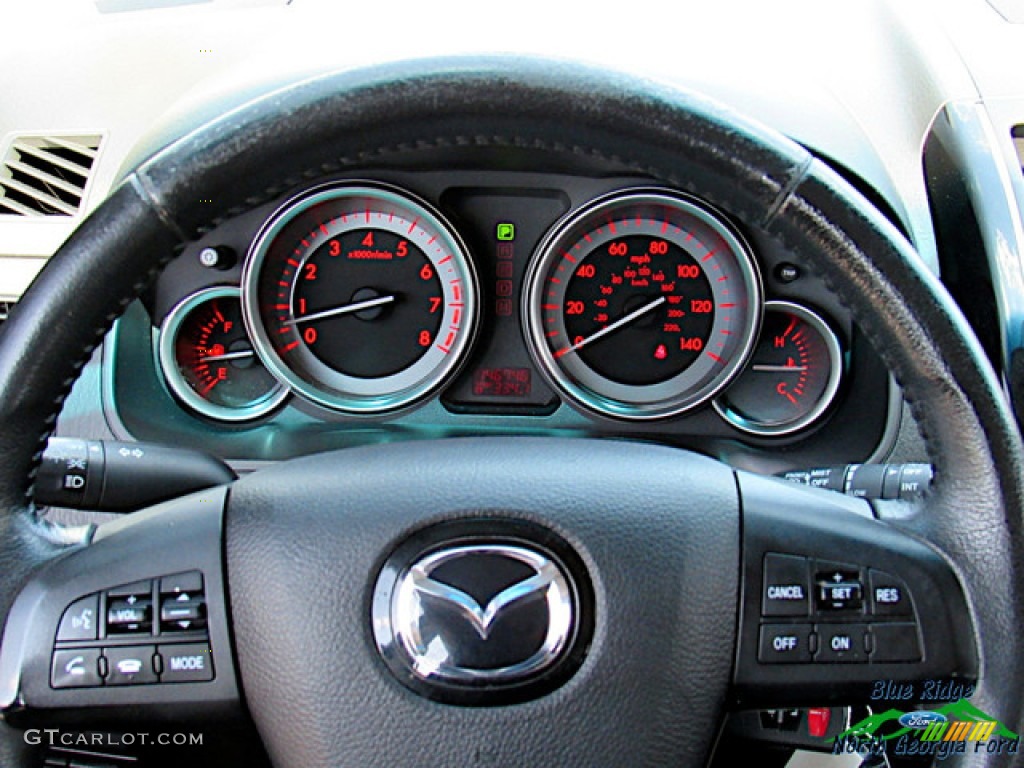 2012 Mazda CX-9 Sport AWD Black Steering Wheel Photo #138213234