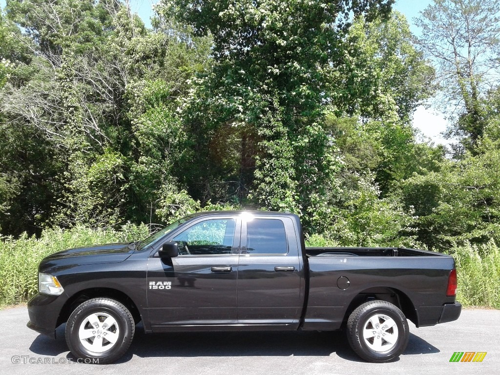 2017 1500 Express Quad Cab 4x4 - Brilliant Black Crystal Pearl / Black/Diesel Gray photo #1