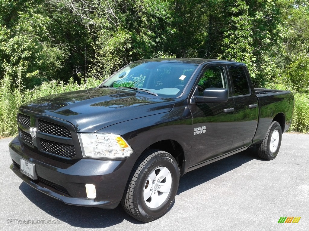 2017 1500 Express Quad Cab 4x4 - Brilliant Black Crystal Pearl / Black/Diesel Gray photo #2