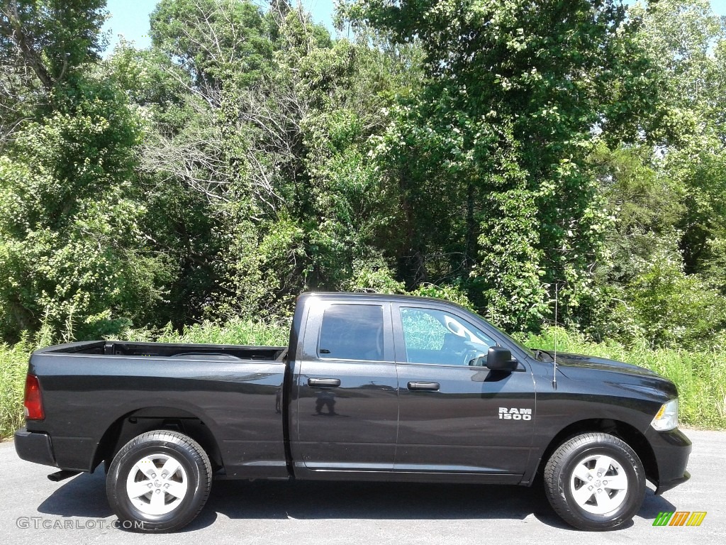 2017 1500 Express Quad Cab 4x4 - Brilliant Black Crystal Pearl / Black/Diesel Gray photo #5