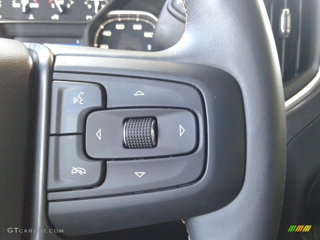 2020 GMC Sierra 1500 AT4 Crew Cab 4WD Jet Black Steering Wheel Photo #138222038