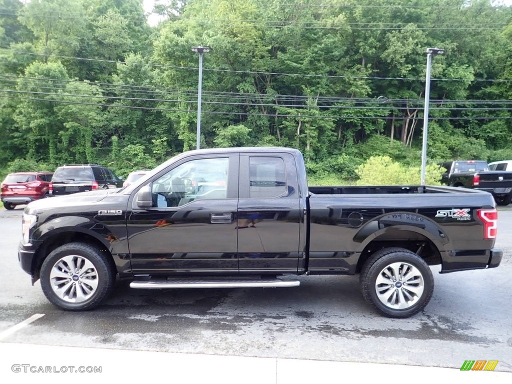 2018 F150 XL SuperCab 4x4 - Shadow Black / Earth Gray photo #5