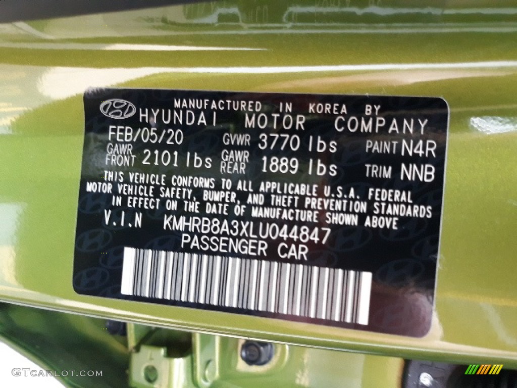 2020 Venue Color Code N4R for Green Apple Photo #138224375