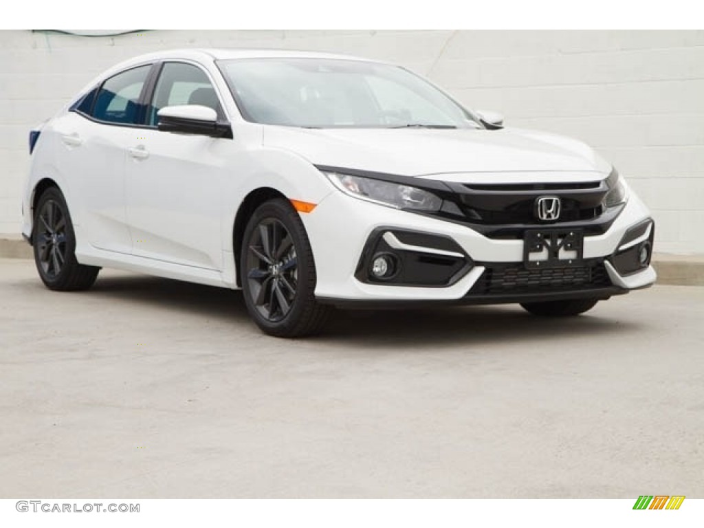 2020 Platinum White Pearl Honda Civic EX Hatchback 138217150 Photo 20