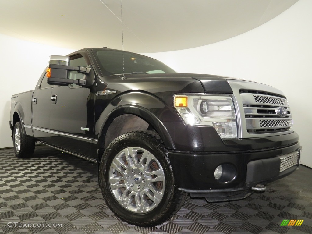 2013 F150 Platinum SuperCrew 4x4 - Tuxedo Black Metallic / Black photo #1