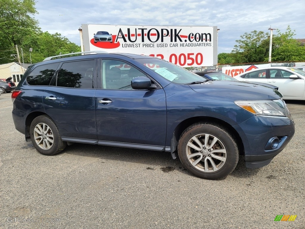 2014 Pathfinder SV AWD - Arctic Blue Metallic / Almond photo #2