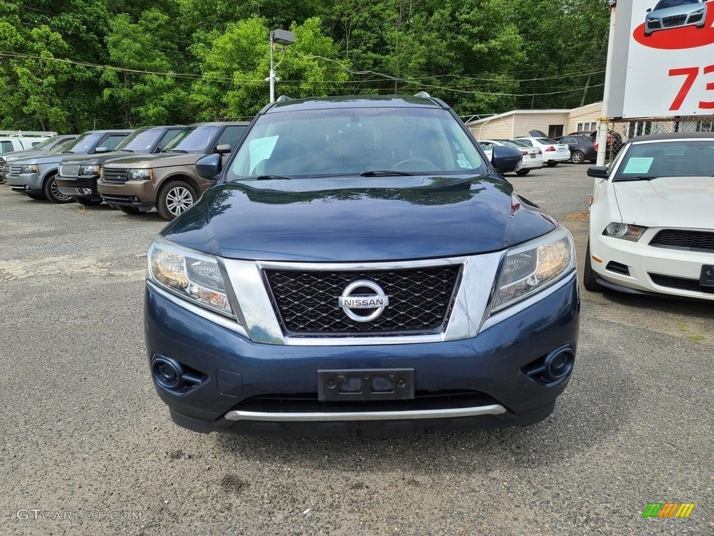 2014 Pathfinder SV AWD - Arctic Blue Metallic / Almond photo #7