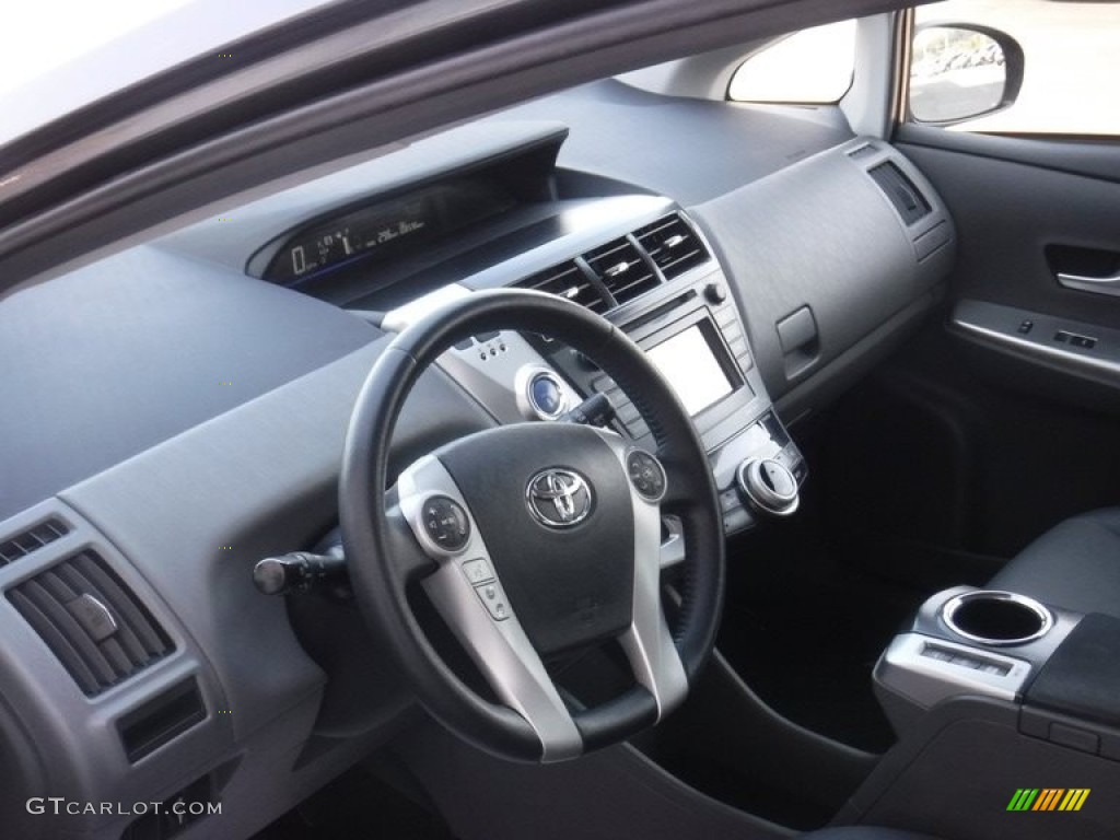 2014 Prius v Five - Magnetic Gray Metallic / Dark Gray photo #11