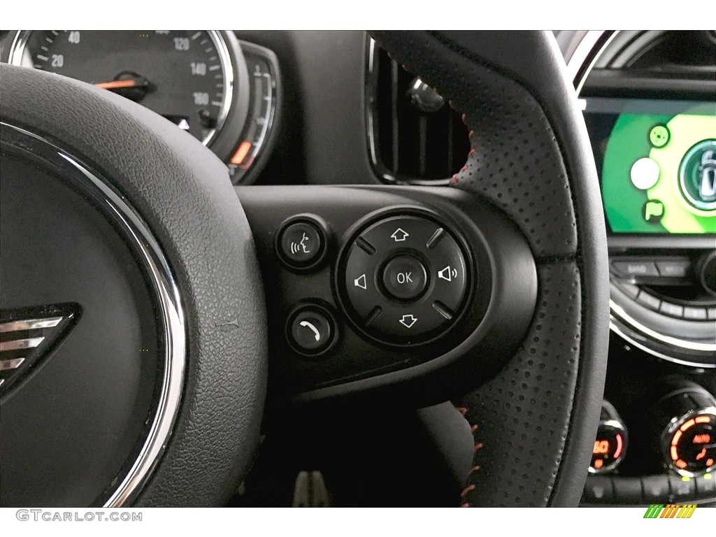 2019 Mini Countryman Cooper S E All4 Hybrid JCW Carbon Black w/Dinamica Steering Wheel Photo #138232325