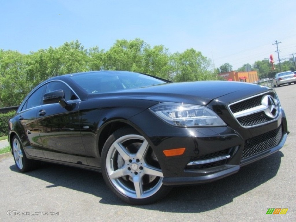 2012 CLS 550 4Matic Coupe - Obsidian Black Metallic / Ash/Black photo #1