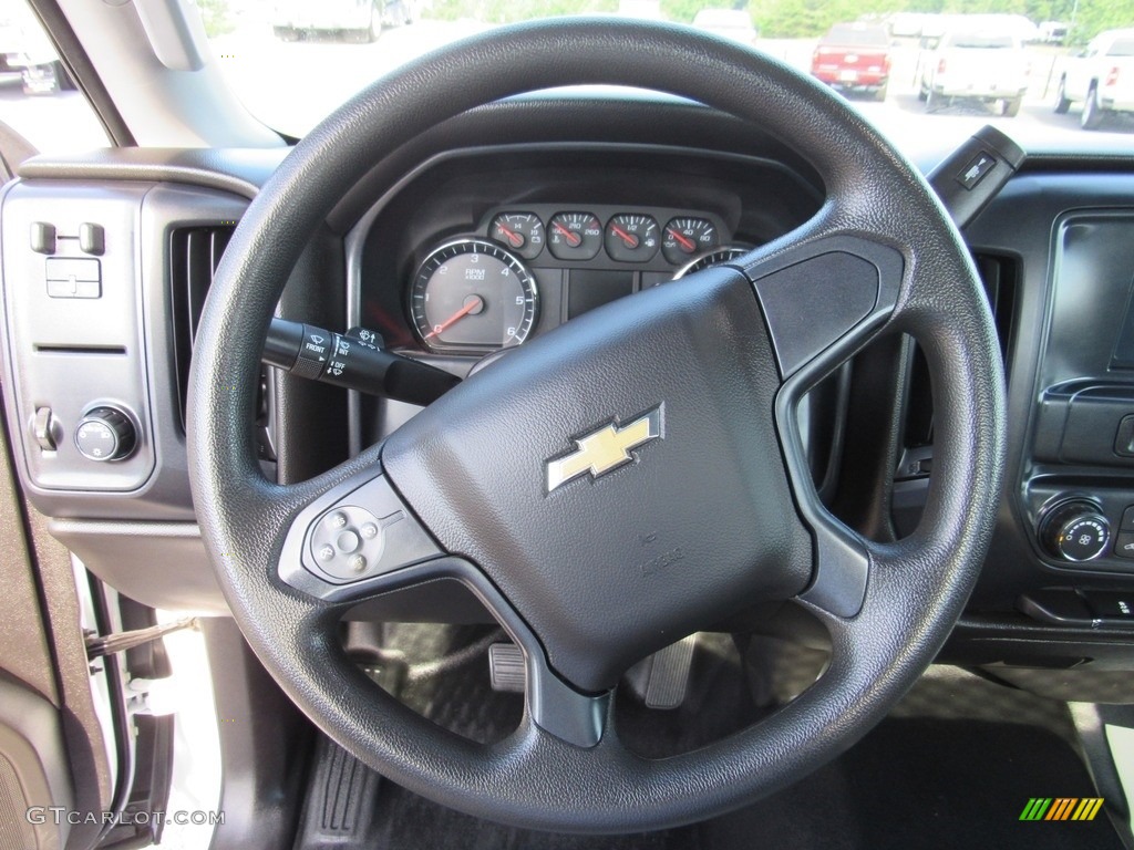 2018 Chevrolet Silverado 2500HD Work Truck Regular Cab Dark Ash/Jet Black Steering Wheel Photo #138238090