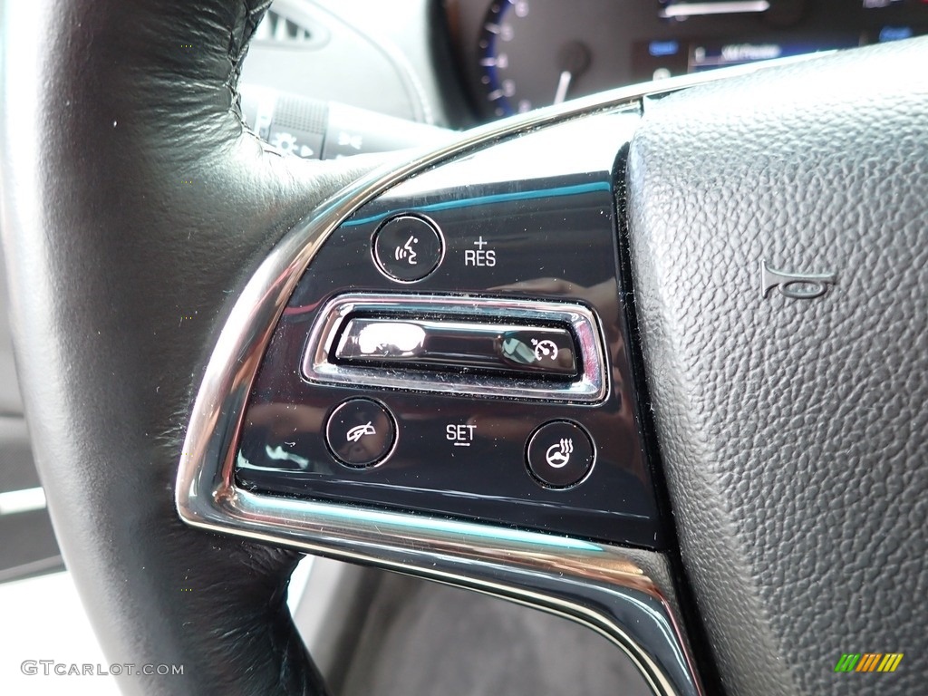 2013 Cadillac ATS 3.6L Luxury AWD Jet Black/Jet Black Accents Steering Wheel Photo #138238147