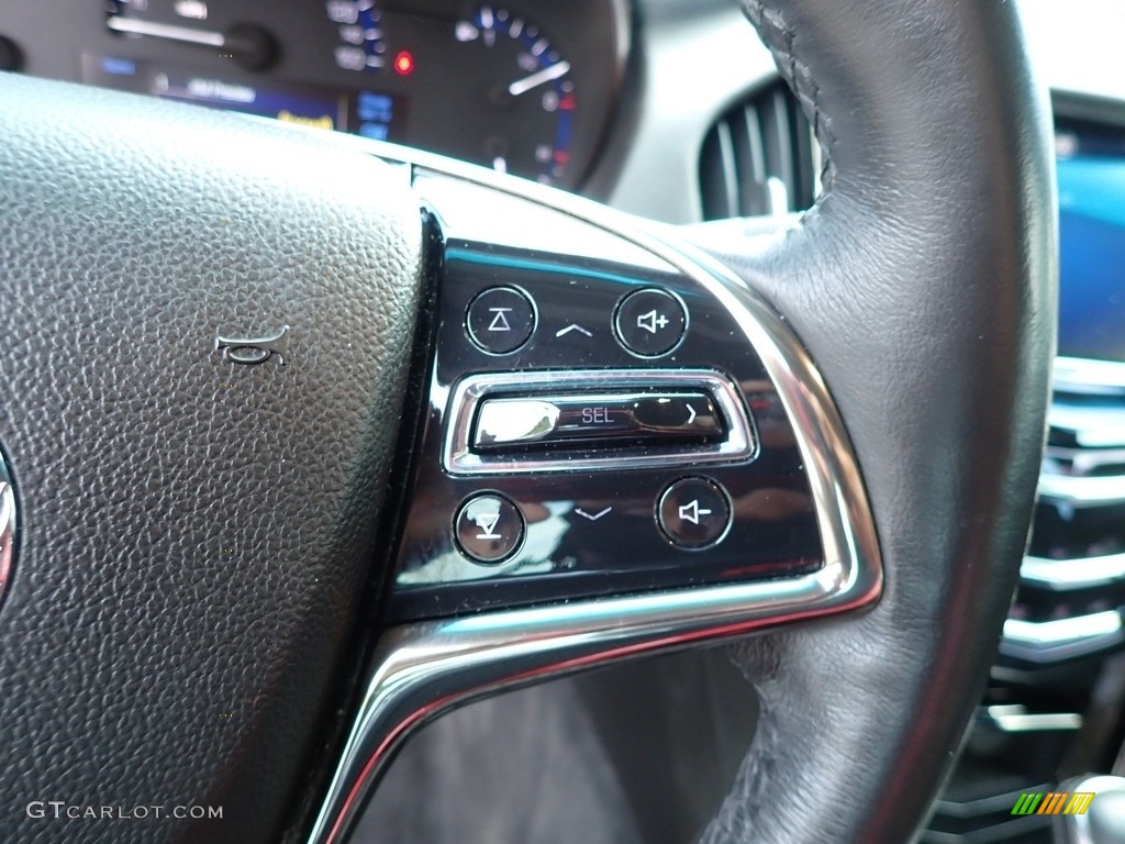 2013 Cadillac ATS 3.6L Luxury AWD Jet Black/Jet Black Accents Steering Wheel Photo #138238195
