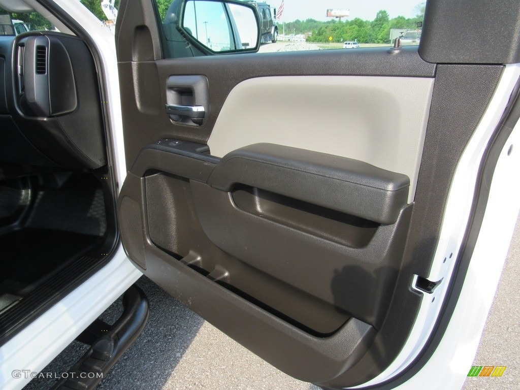 2018 Chevrolet Silverado 2500HD Work Truck Regular Cab Dark Ash/Jet Black Door Panel Photo #138238366