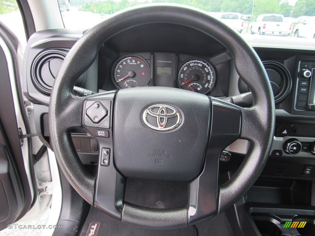 2016 Toyota Tacoma SR Access Cab Cement Gray Steering Wheel Photo #138240415