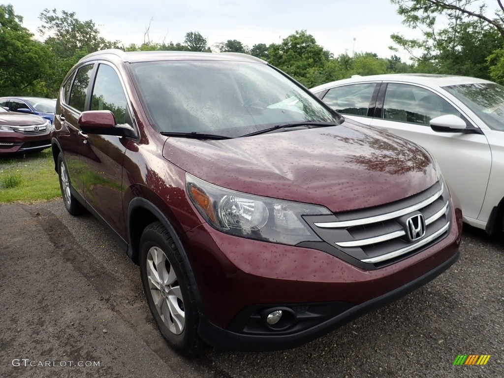 2014 CR-V EX-L AWD - Basque Red Pearl II / Black photo #5