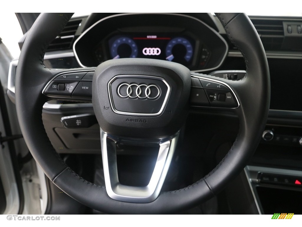 2019 Audi Q3 Premium quattro Black Steering Wheel Photo #138243350