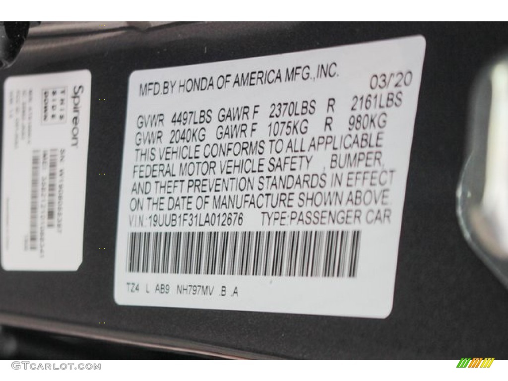 2020 TLX Sedan - Modern Steel Metallic / Ebony photo #11